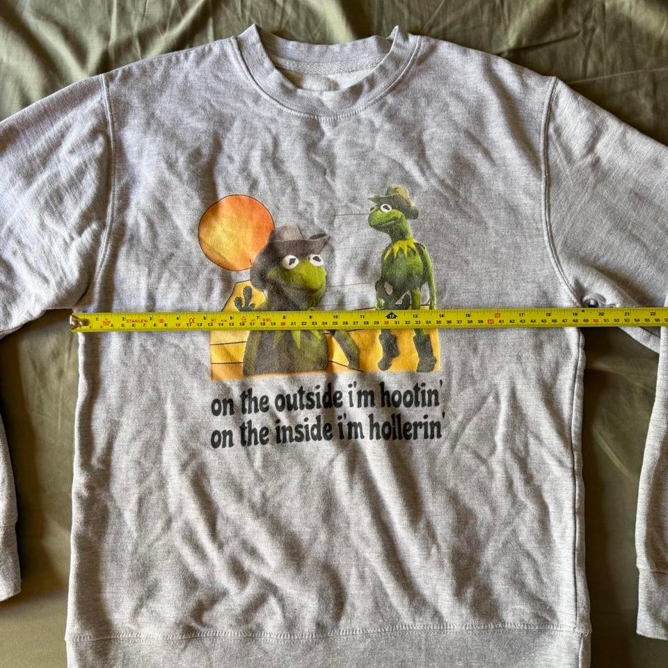 Kermit Grey Crewneck Sweatshirt Muppets F9de 4