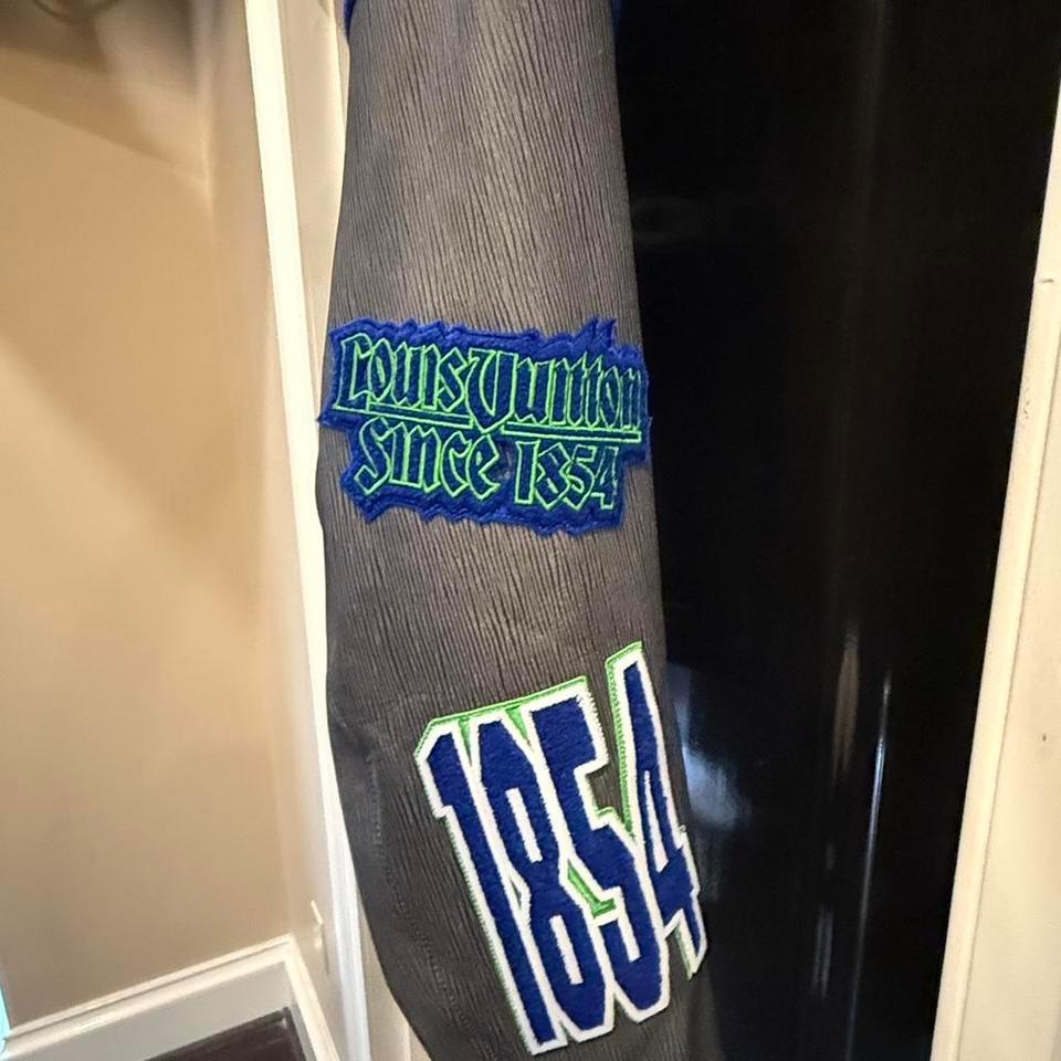Louis Vuitton Blue Varsity Jacket D8e2 3