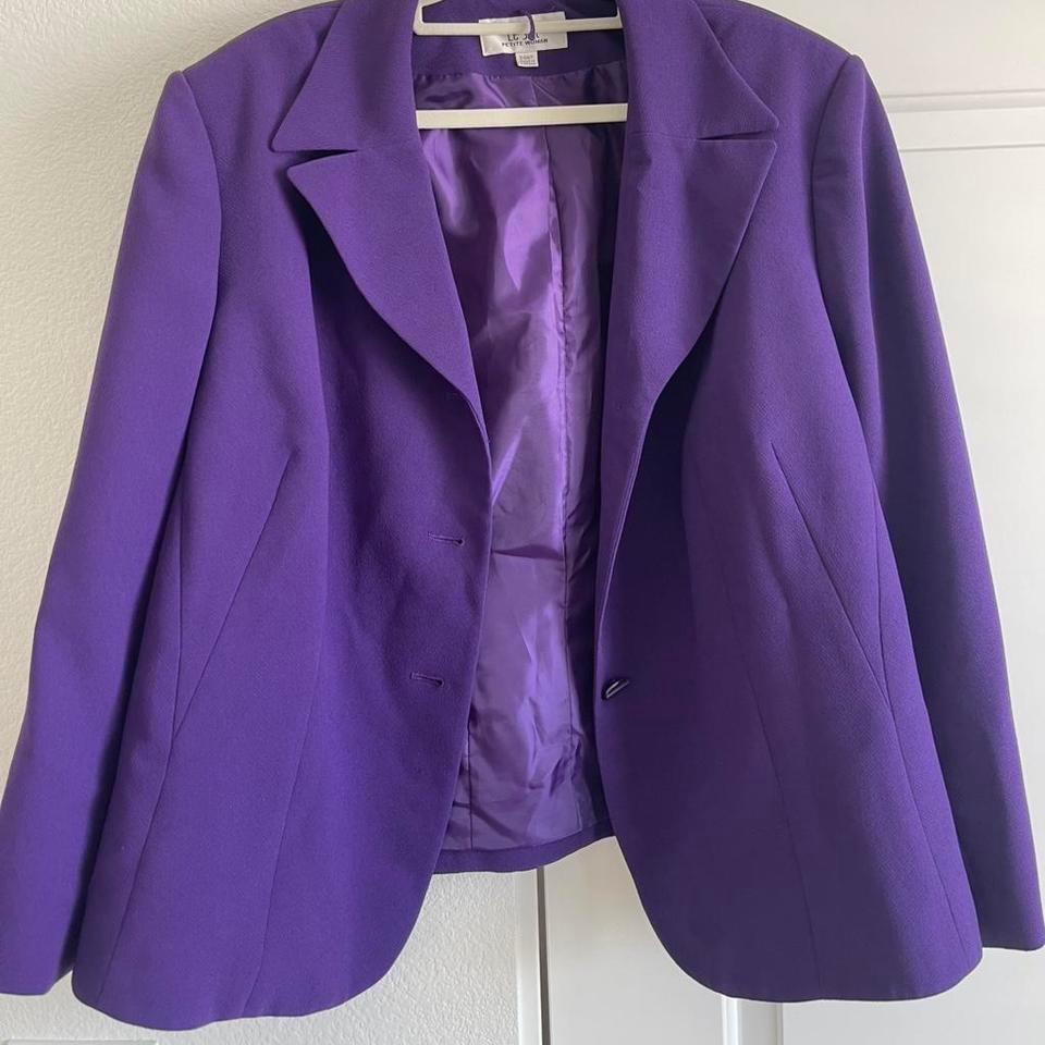Le Suit Purple Blazer With 3a82