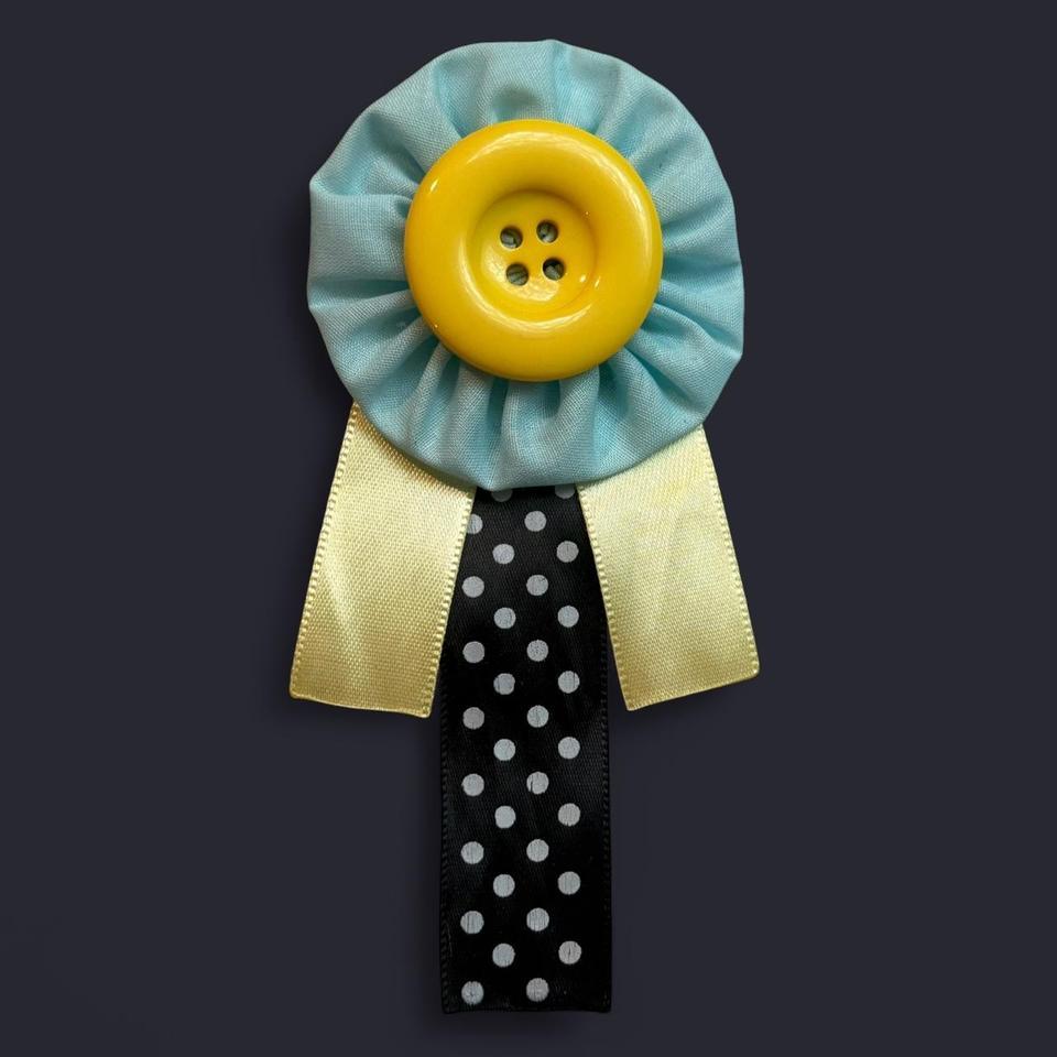 Yellow And Blue Button Polka 04c6