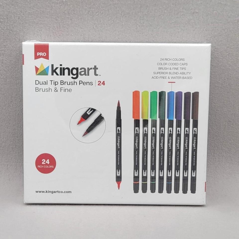 Kingart Dual Tip Brush Pens 1572