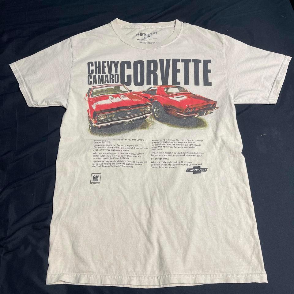 Chevy Camaro Corvette White Cotton C864