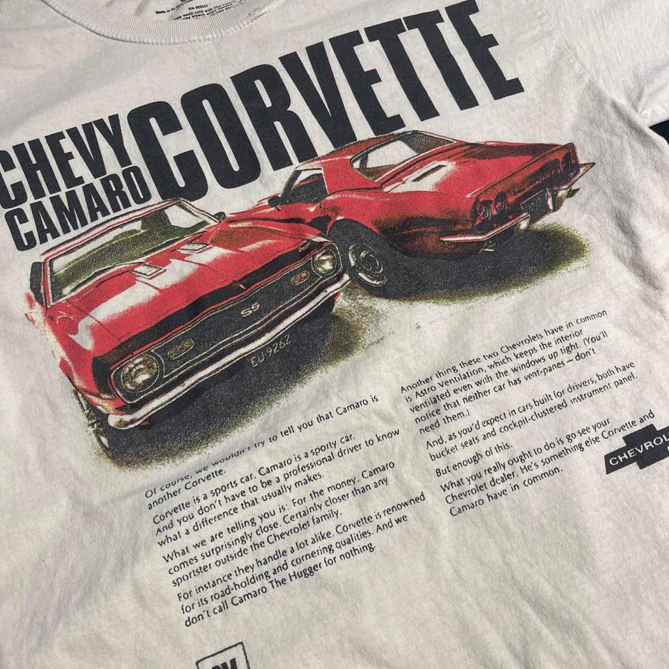 Chevy Camaro Corvette White Cotton C864 2