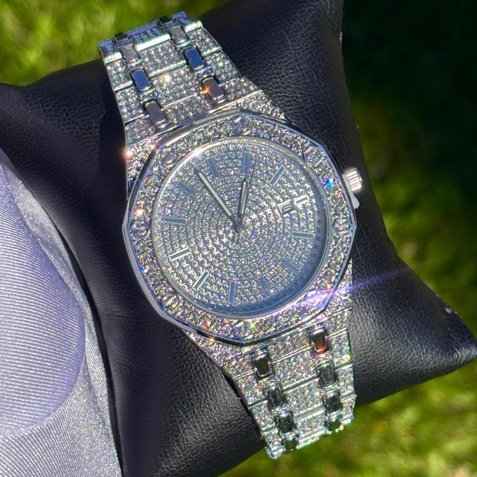 Iced Out Watch Octagon Face Cd48 5