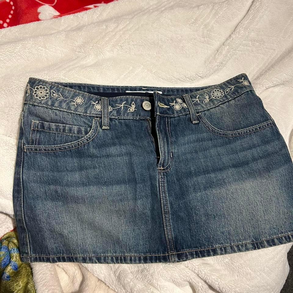 Hollister Blue Denim Mini Skirt D056