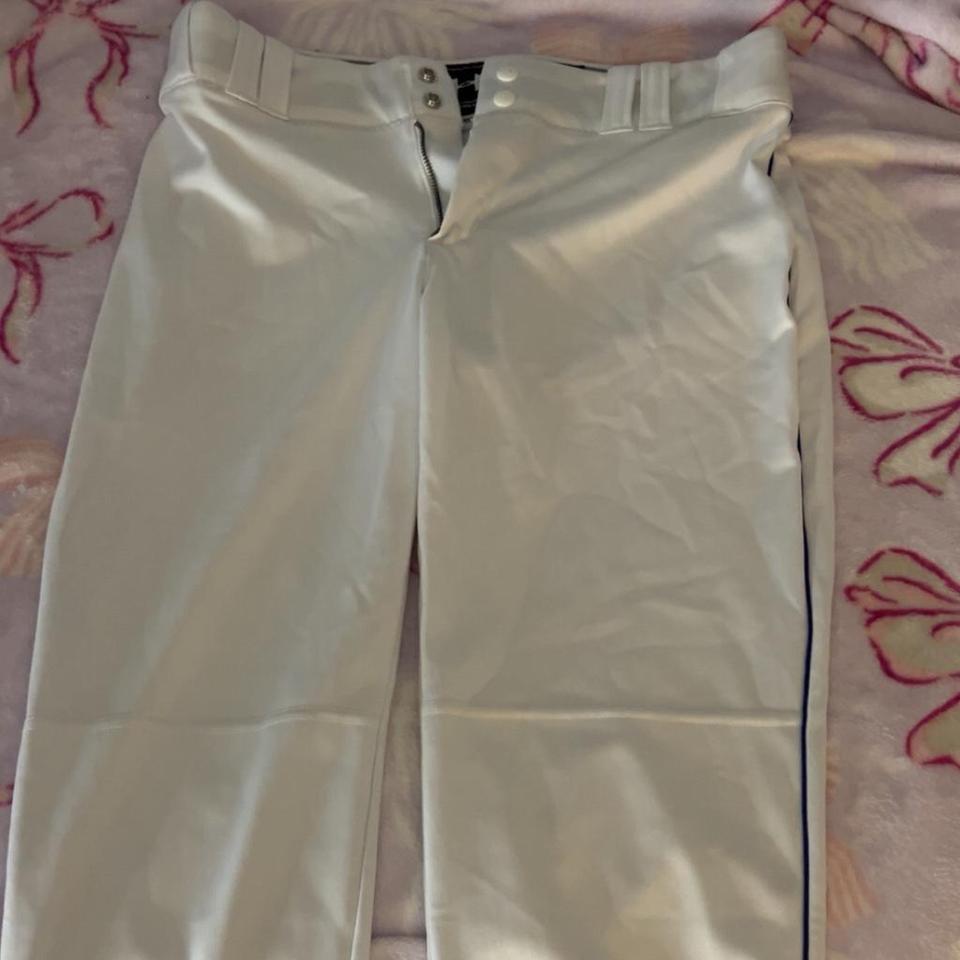 White Softball Pants With Blue Cb88
