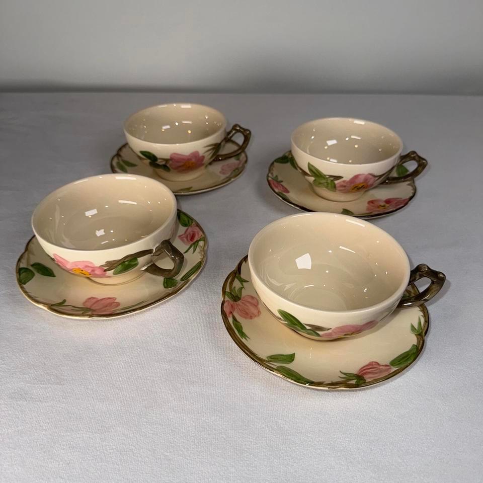 4 Franciscan Desert Rose Cups 2