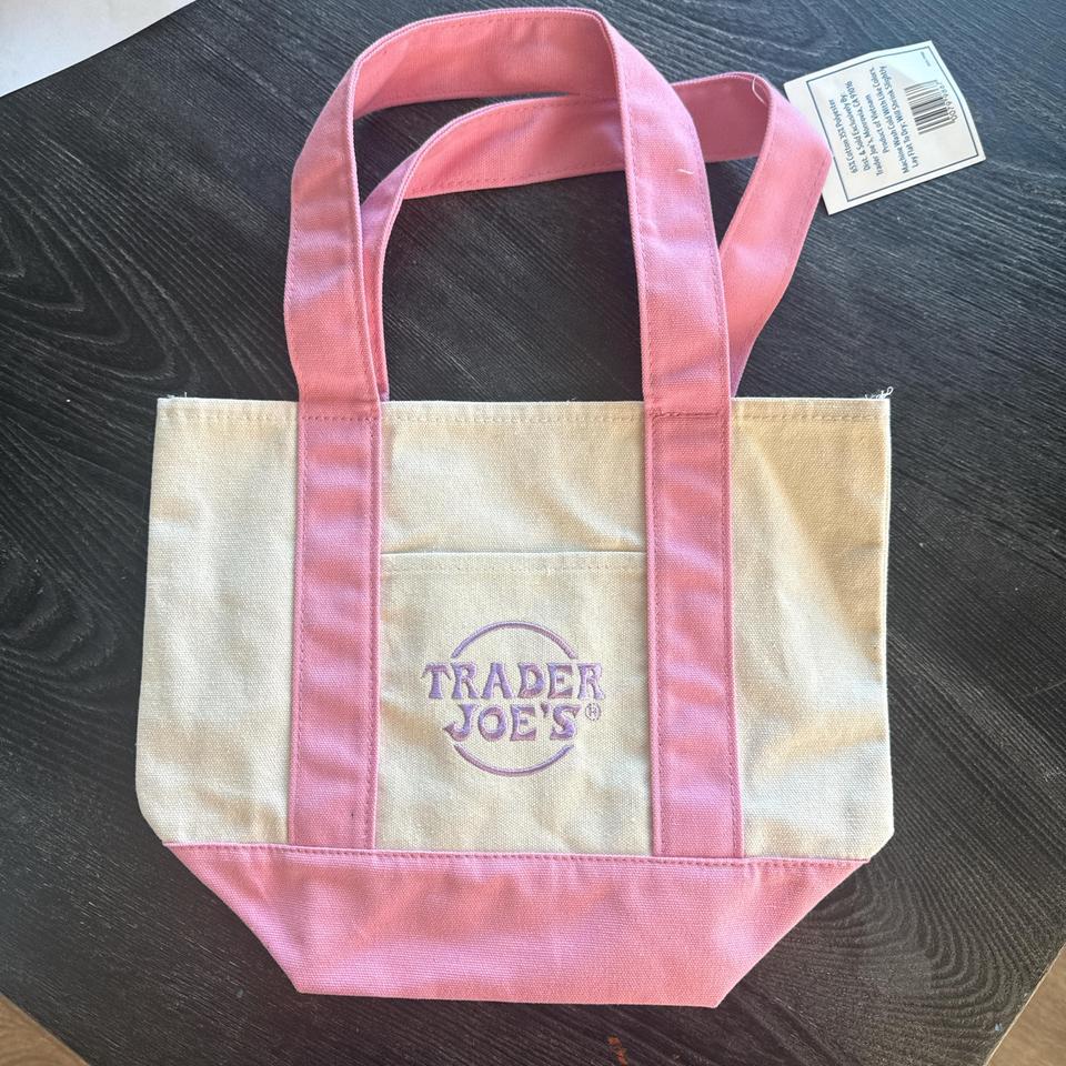 Trader Joes Pink Canvas Tote 9daf 2