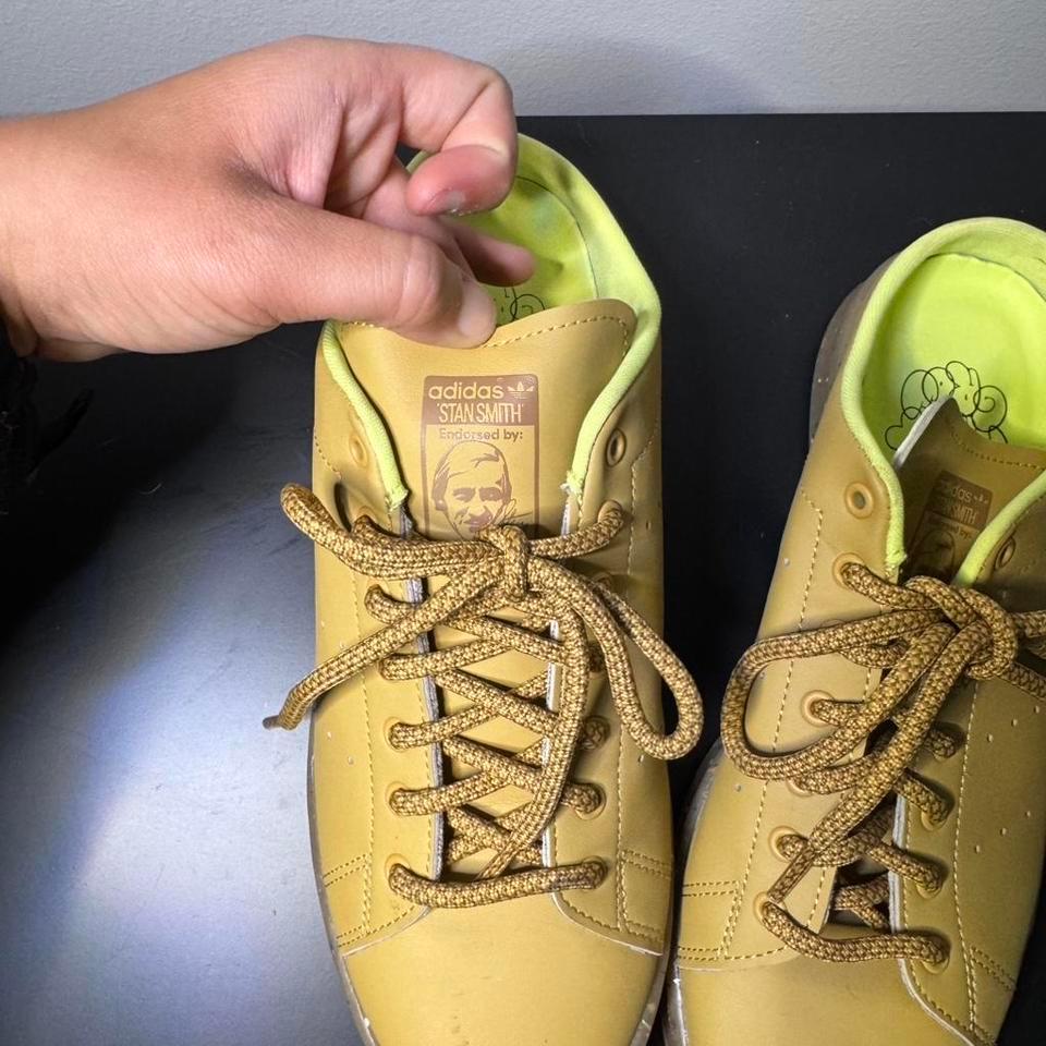 Adidas Stan Smith Yellow Trainers Cf61 2