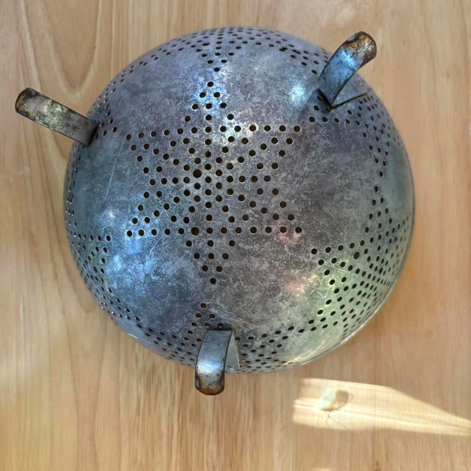 1950s Stainless Steel Colander With 7