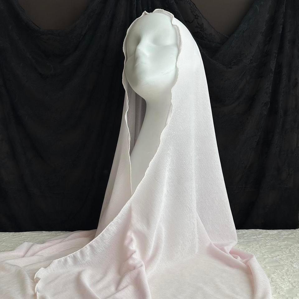 Handmade Soft Pink Hoodie Mantilla 7842