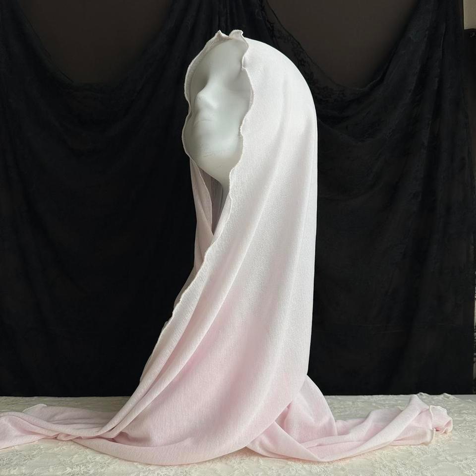 Handmade Soft Pink Hoodie Mantilla 7842 6