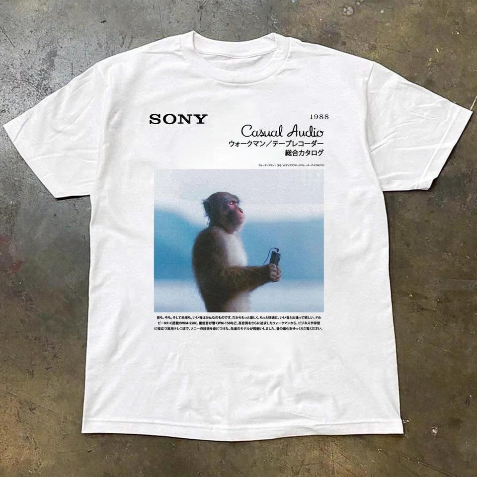 Sony Walkman White T Shirt Retro A40d