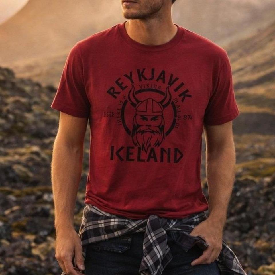 Reykjavik Iceland Viking Helmet Graphic A87a