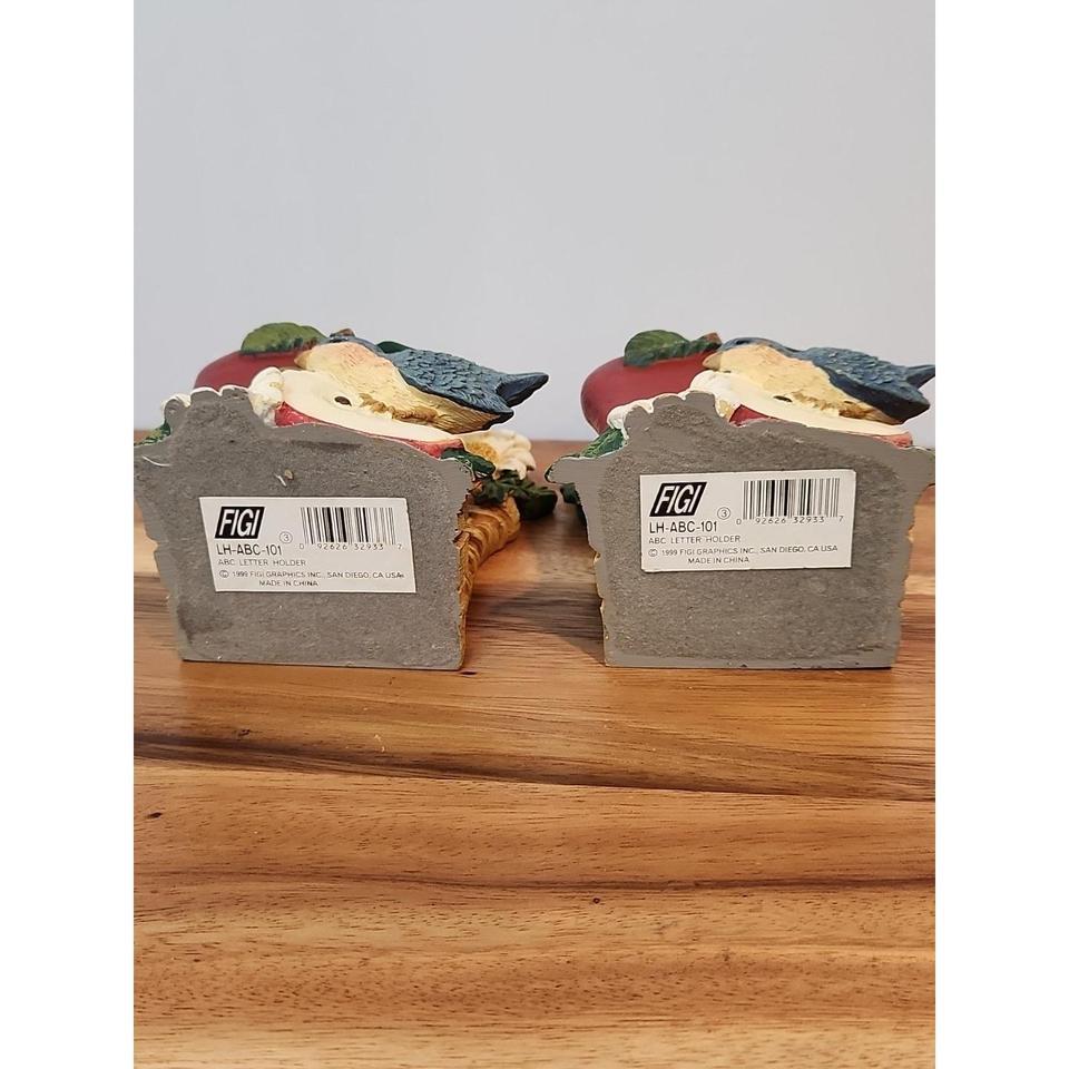 Vintage Napkin Holders Bird Eating 4