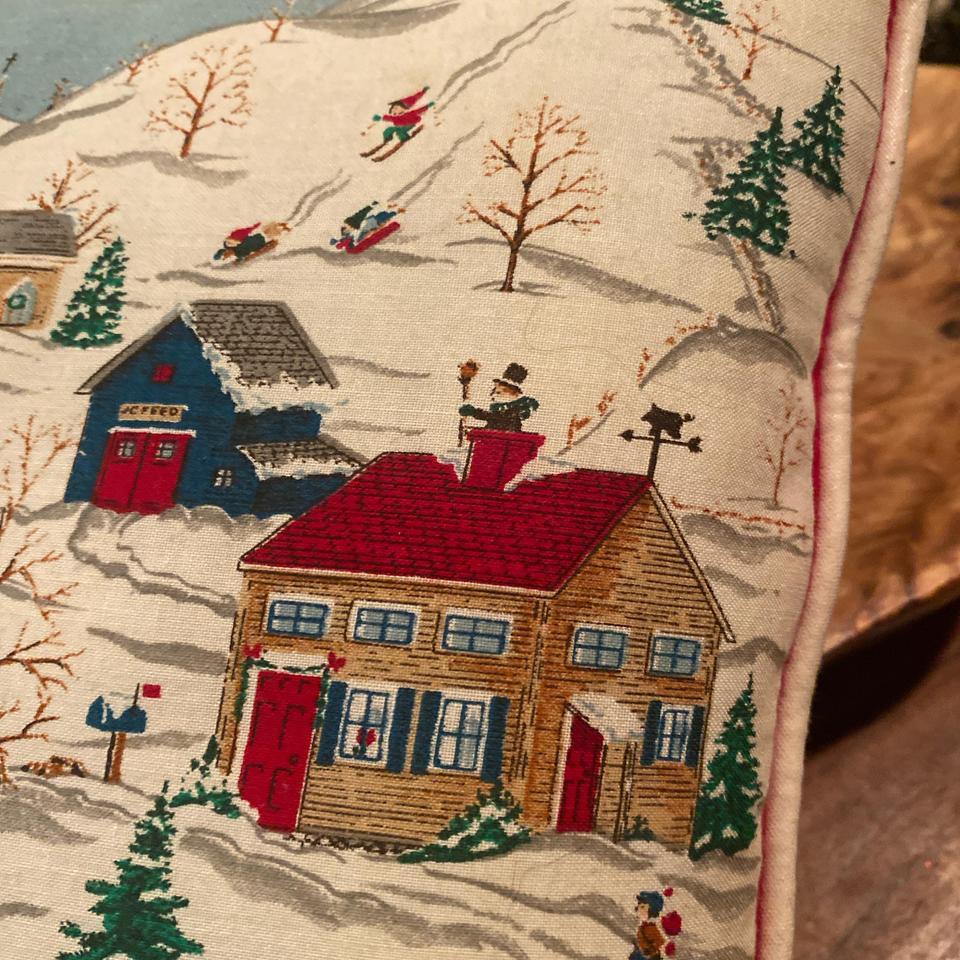 Vintage Christmas Throw Pillow 15 3