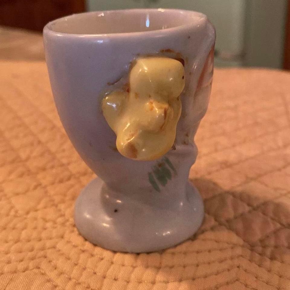 Vintage Ceramic Poached Easter Egg 248e 4