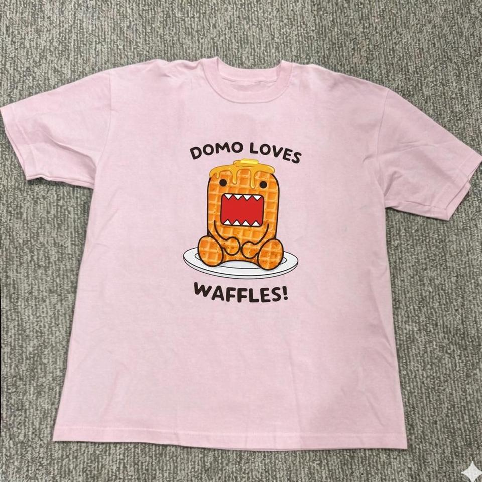 Domo Loves Waffles Pink Cotton 71a6