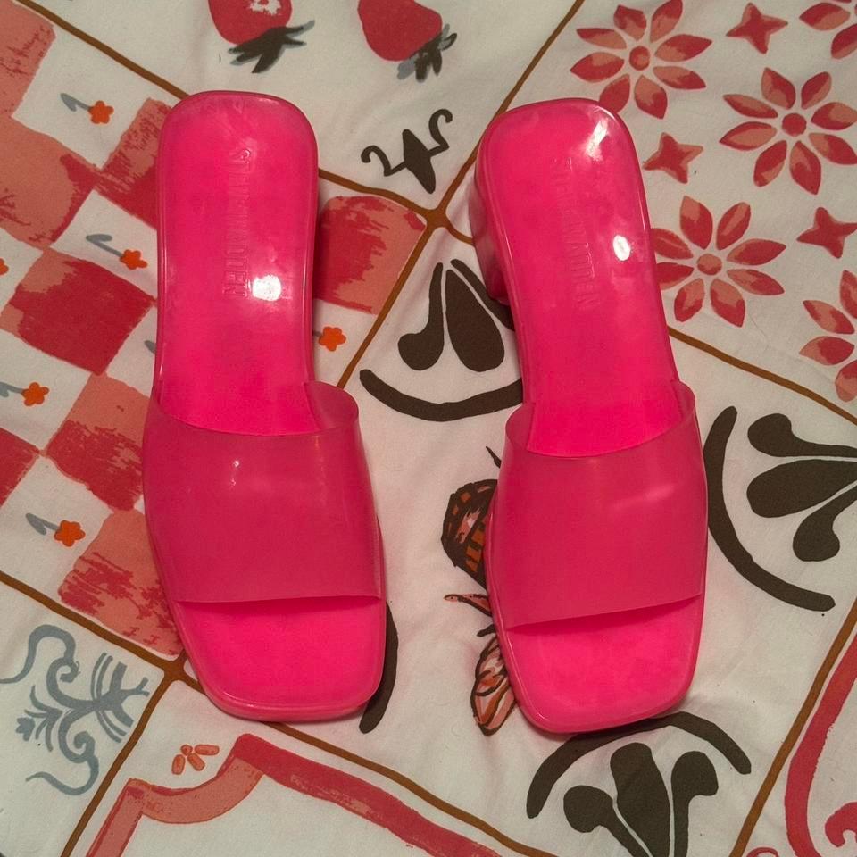 Steve Madden Pink Jelly Platform A3ca