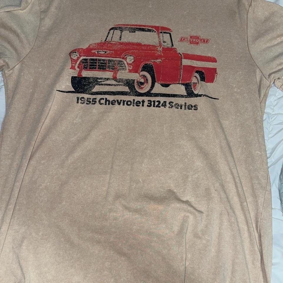 Tan And Red Vintage Chevy 00da