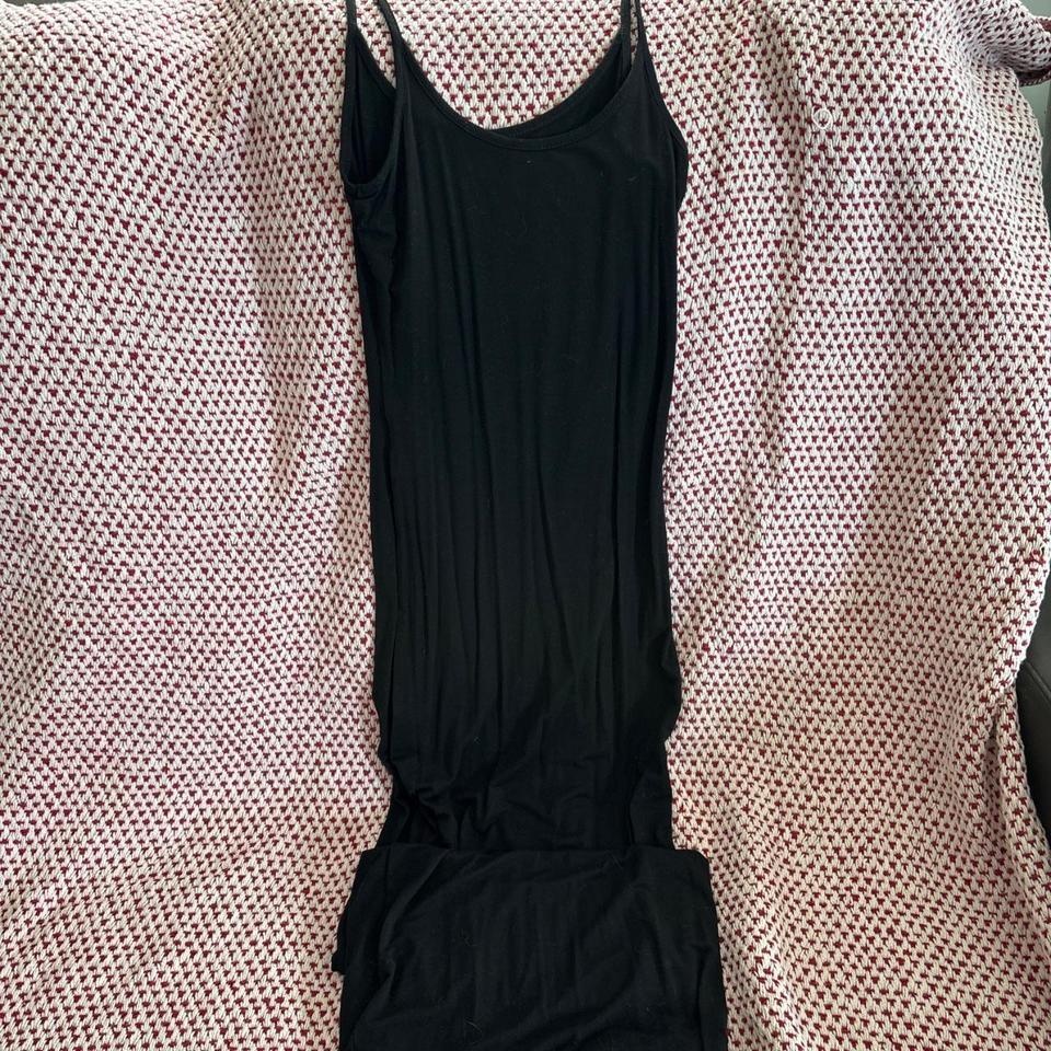 Xs Plain Black Dress Tired 3a43 2