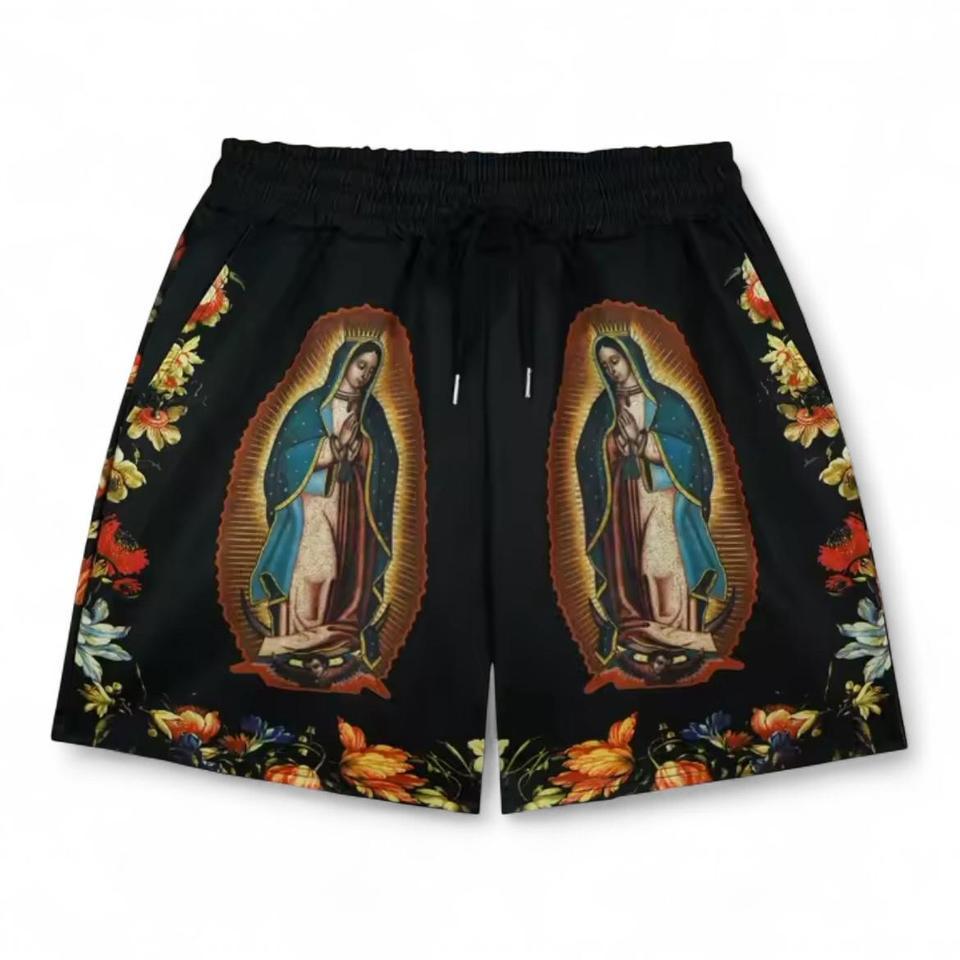 Black And Multi Coloured Streetwear Shorts