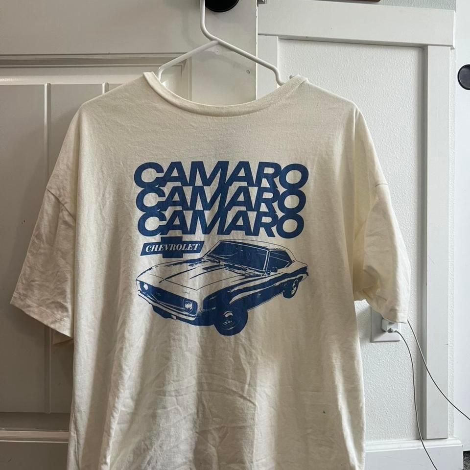 Cream And Blue Vintage Camaro Dec5