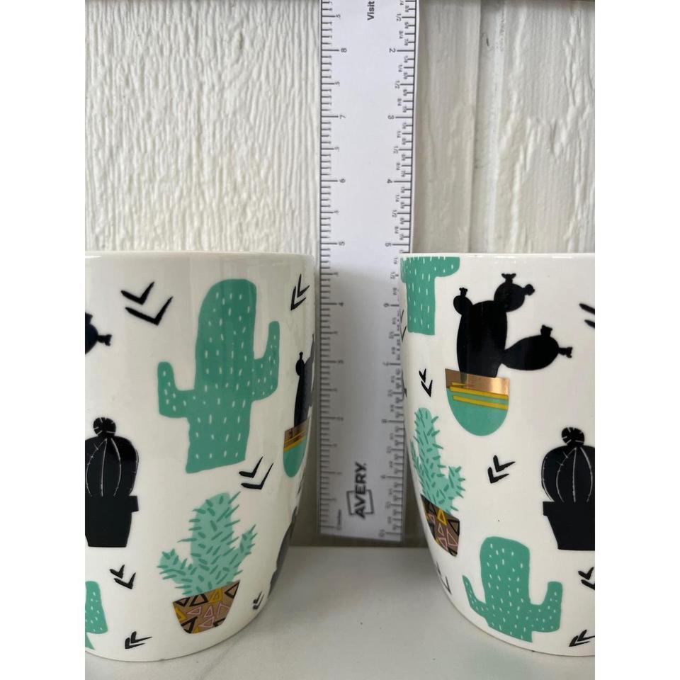 Cracker Barrel Stoneware Cactus Mugs 0fbf 2