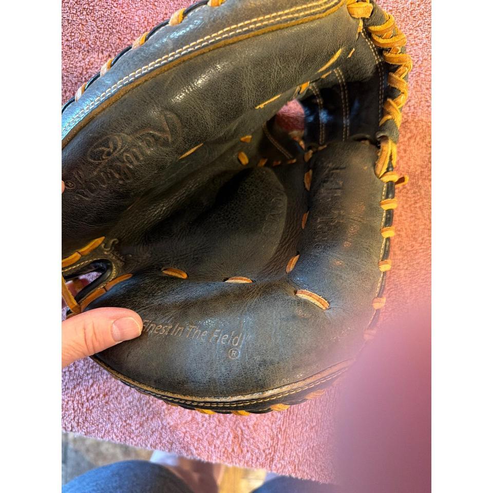 Rawlings Catchers Mitt Black Leather 7d81 2