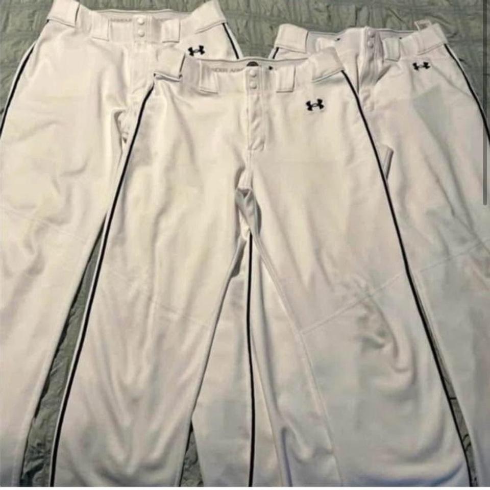 White Baseball Pants With Navy 72b3