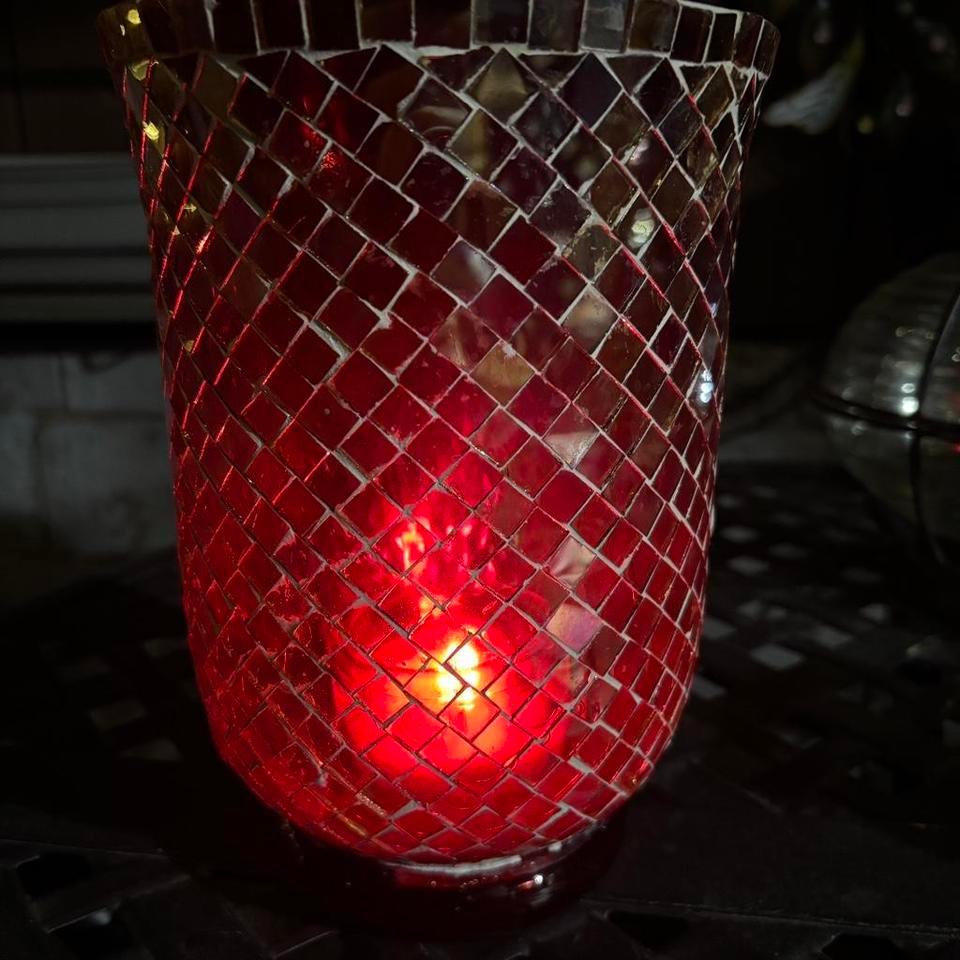 Dazzling Mosaic Glass Accent Vase E3cc 4