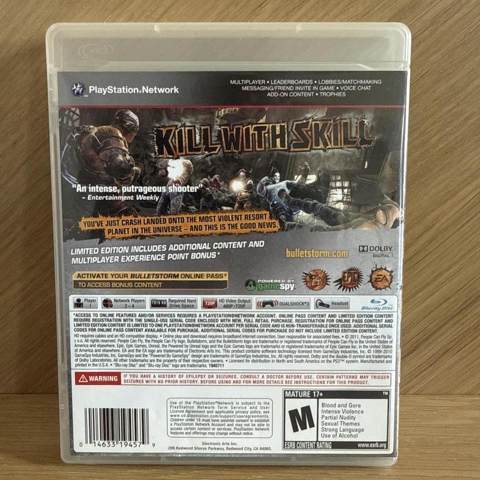 Bulletstorm Limited Edition Ps3 Playstation 9c7f 2