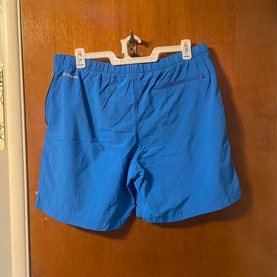 Blue Columbia Swim Trunks With 2