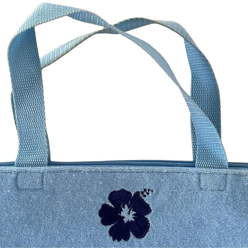 Blue Beachy Terry Cloth Tote 3