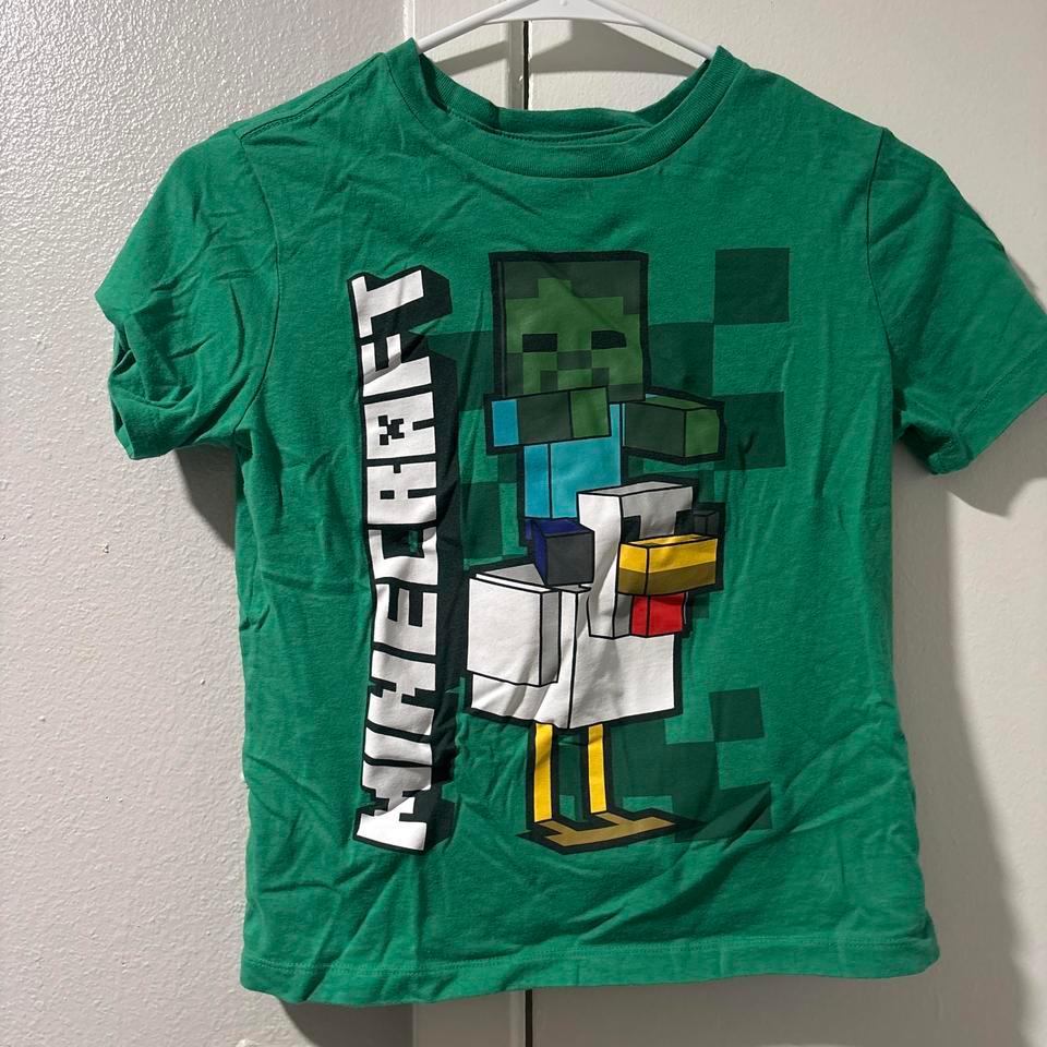 Boys Minecraft Green T Shirt Gaming F21c