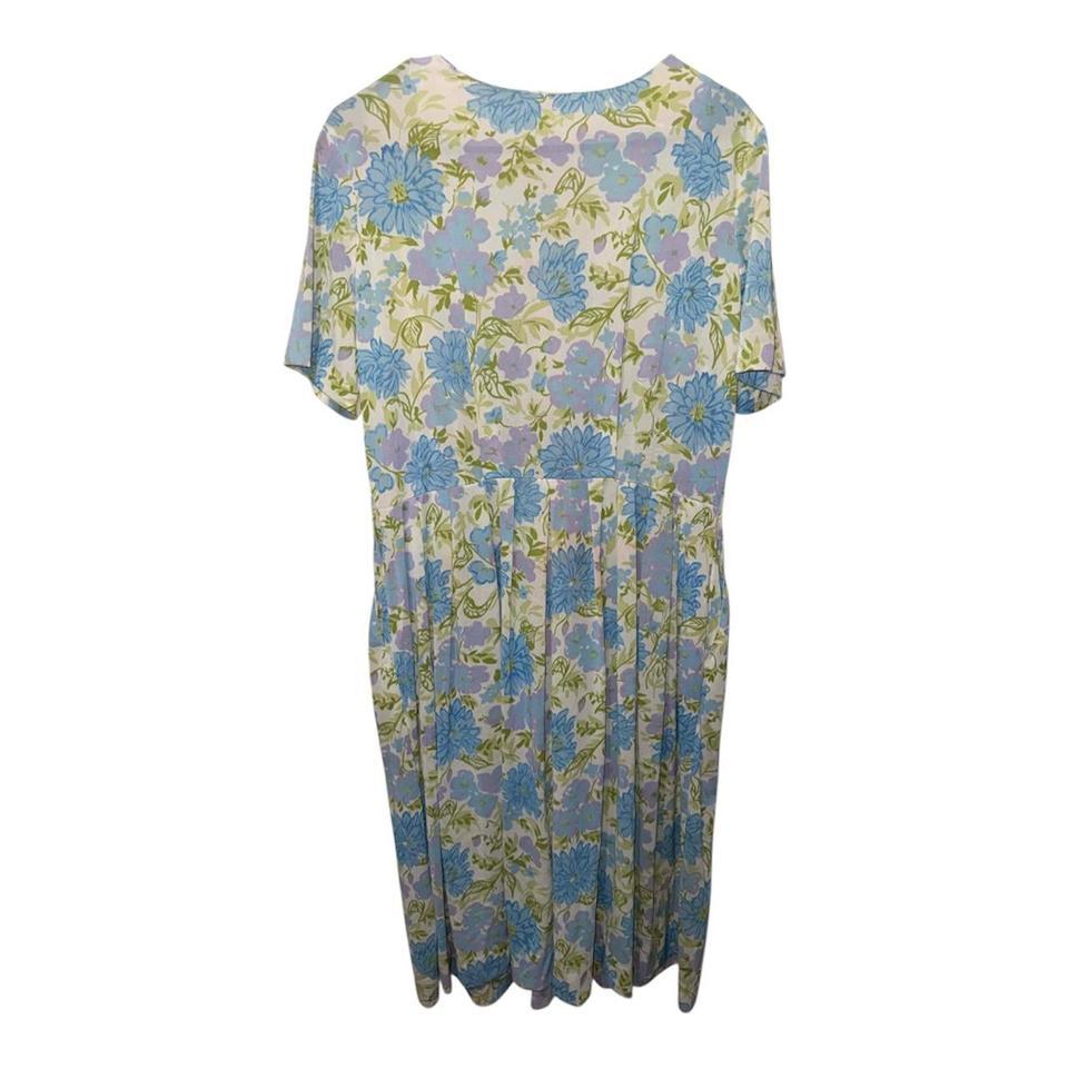 1960s Floral Midi Dress With 2