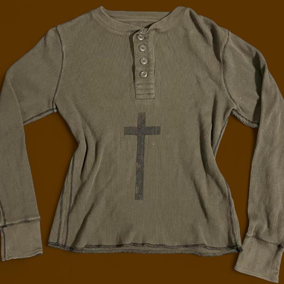 Hand Painted Green Long Sleeve 69d7