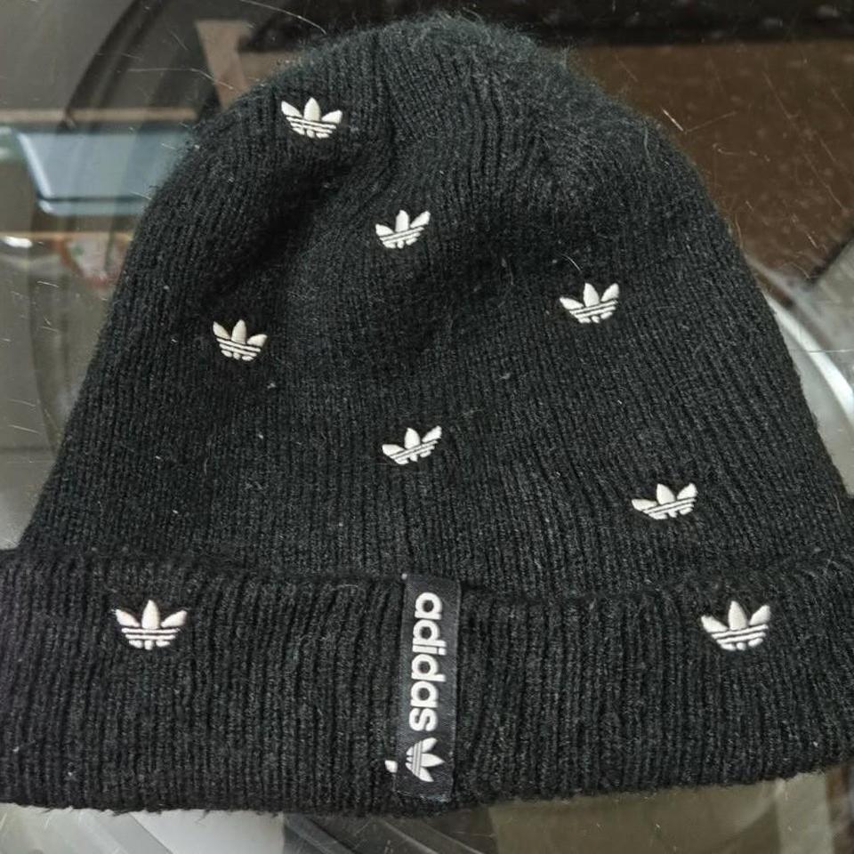 Adidas Black Beanie With White Ff55 2