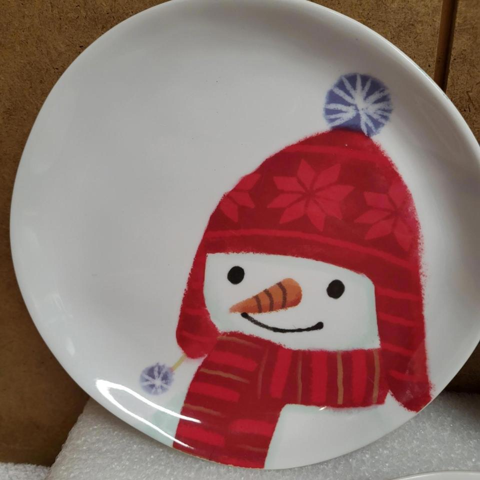 Bundle Of 3 Snowman Melamine 2