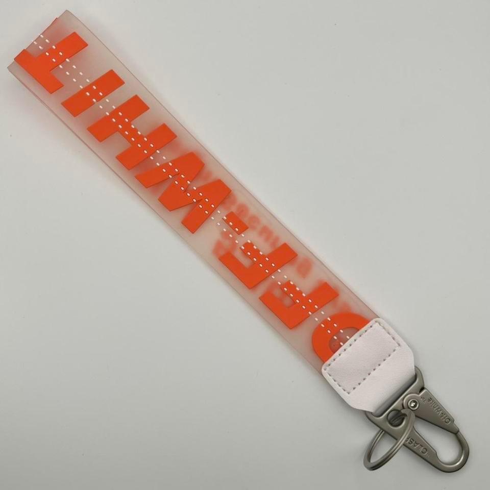 Ow Clear Orange Lanyard Keychain Fbda