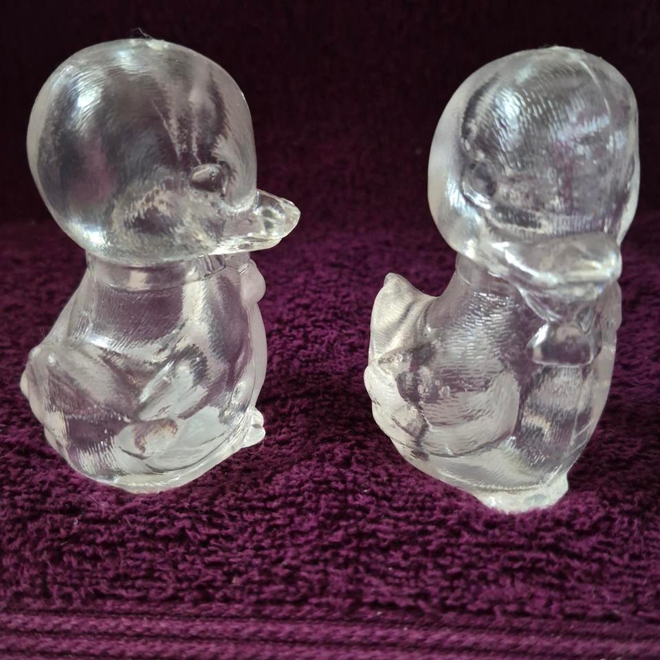 Vintage Clear Acrylic Glass Duck