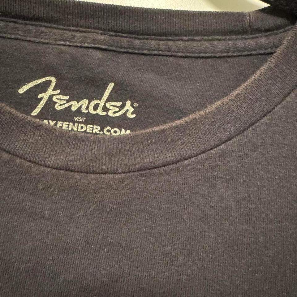 Fender Black Guitar T Shirt Rock 190b 4