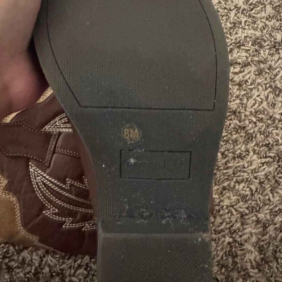 Brown Cowboy Boots With White 2fa6 3