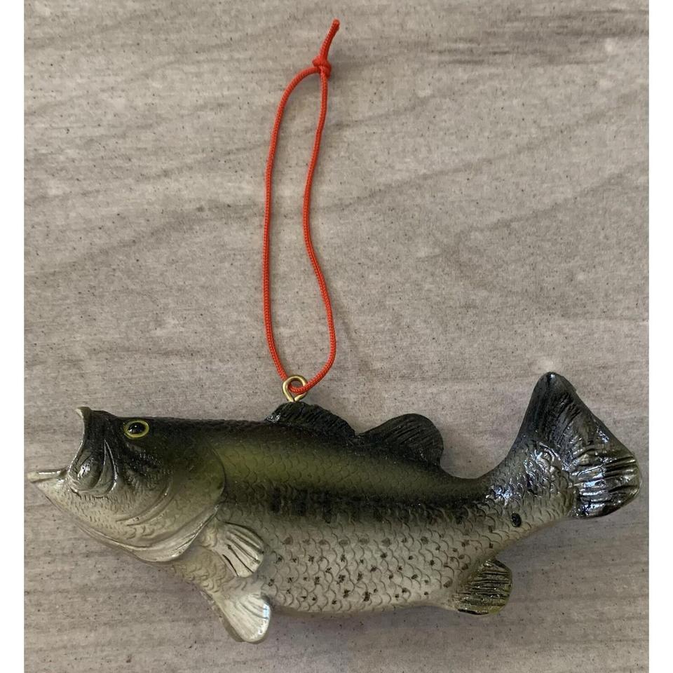 Rustic Fishing Fish Christmas Ornament 4a25