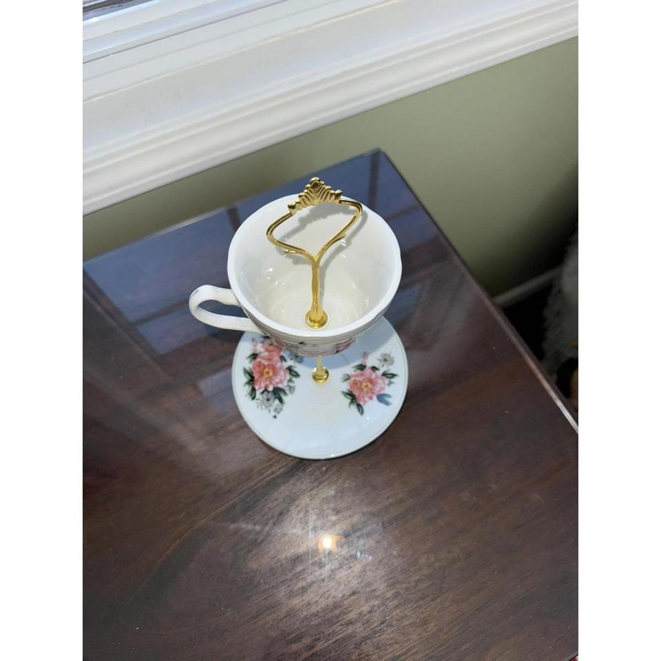 Vintage Handmade 2 Tiered Floral 09d5 6
