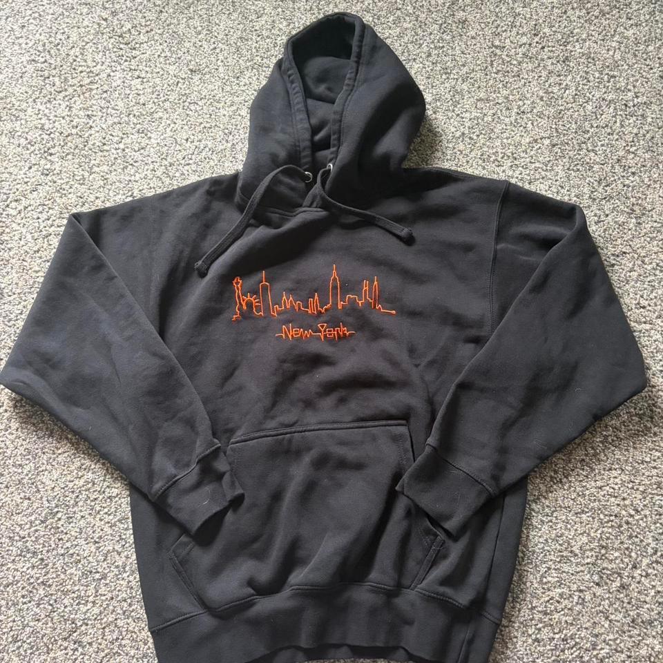 Size Large Black Hoodie Orange 2612