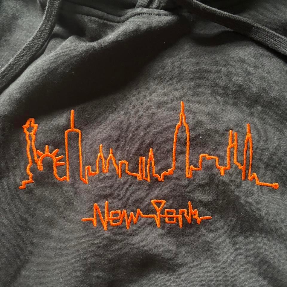 Size Large Black Hoodie Orange 2612 2