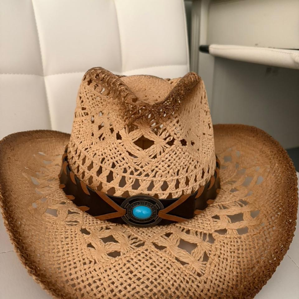 Cowboy Hat With Brown Leather 60f1