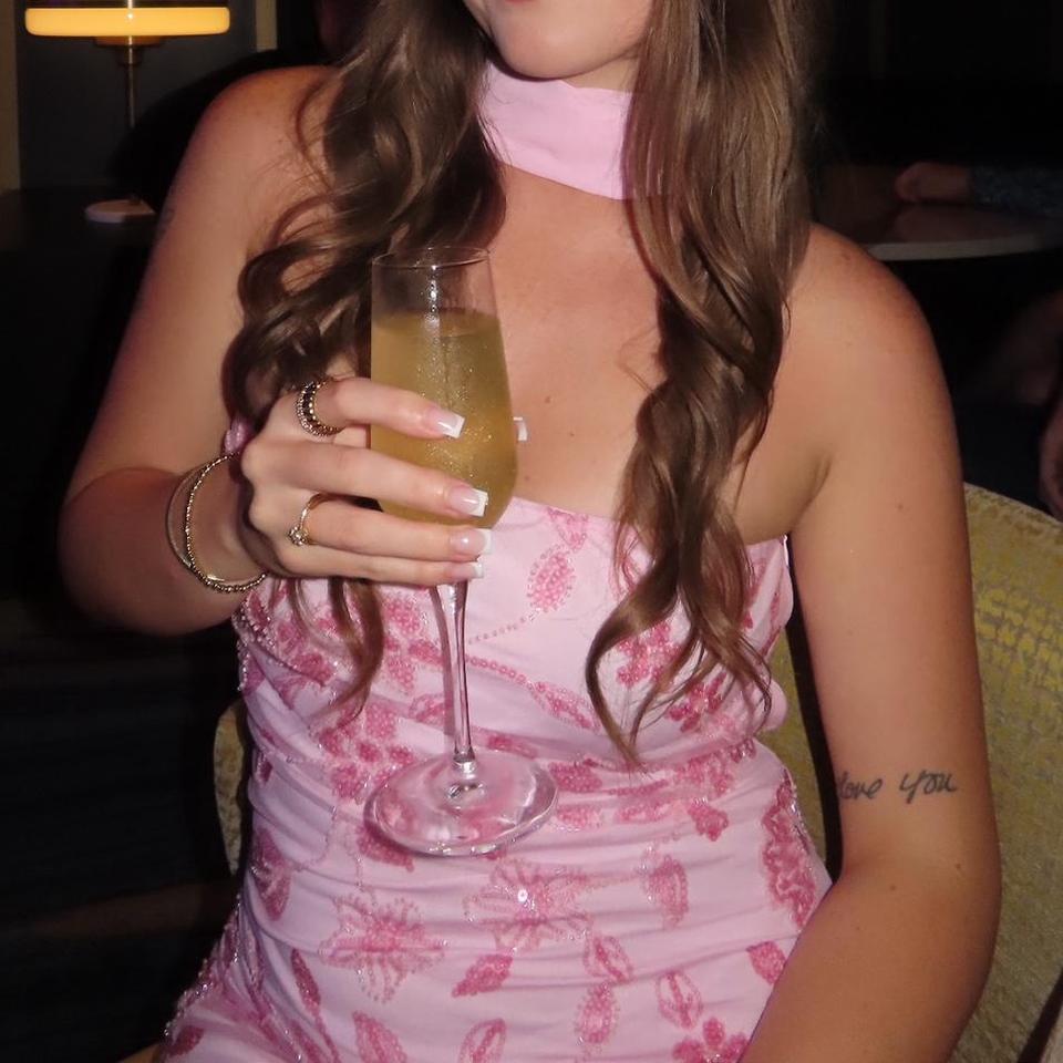 Repop Pink Beaded Sequence Strapless 2