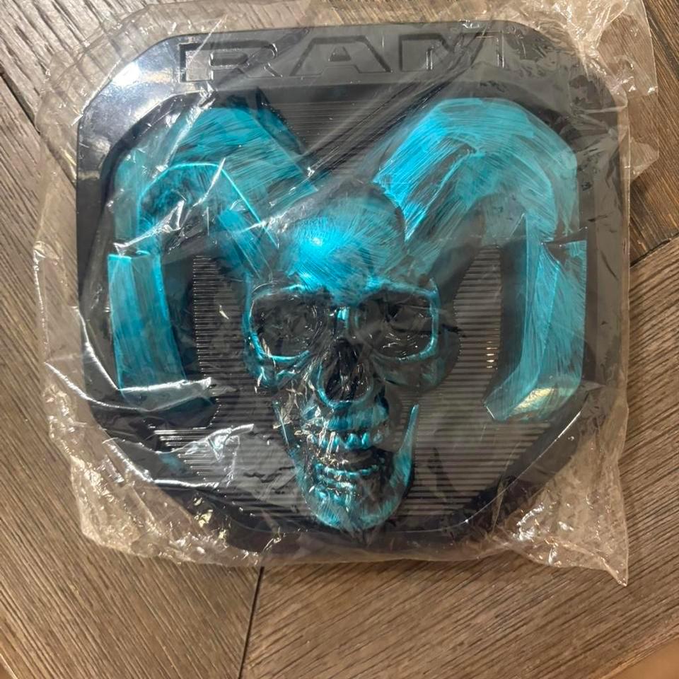 Blue Skull Dodge Ram Emblembadge 034c 2